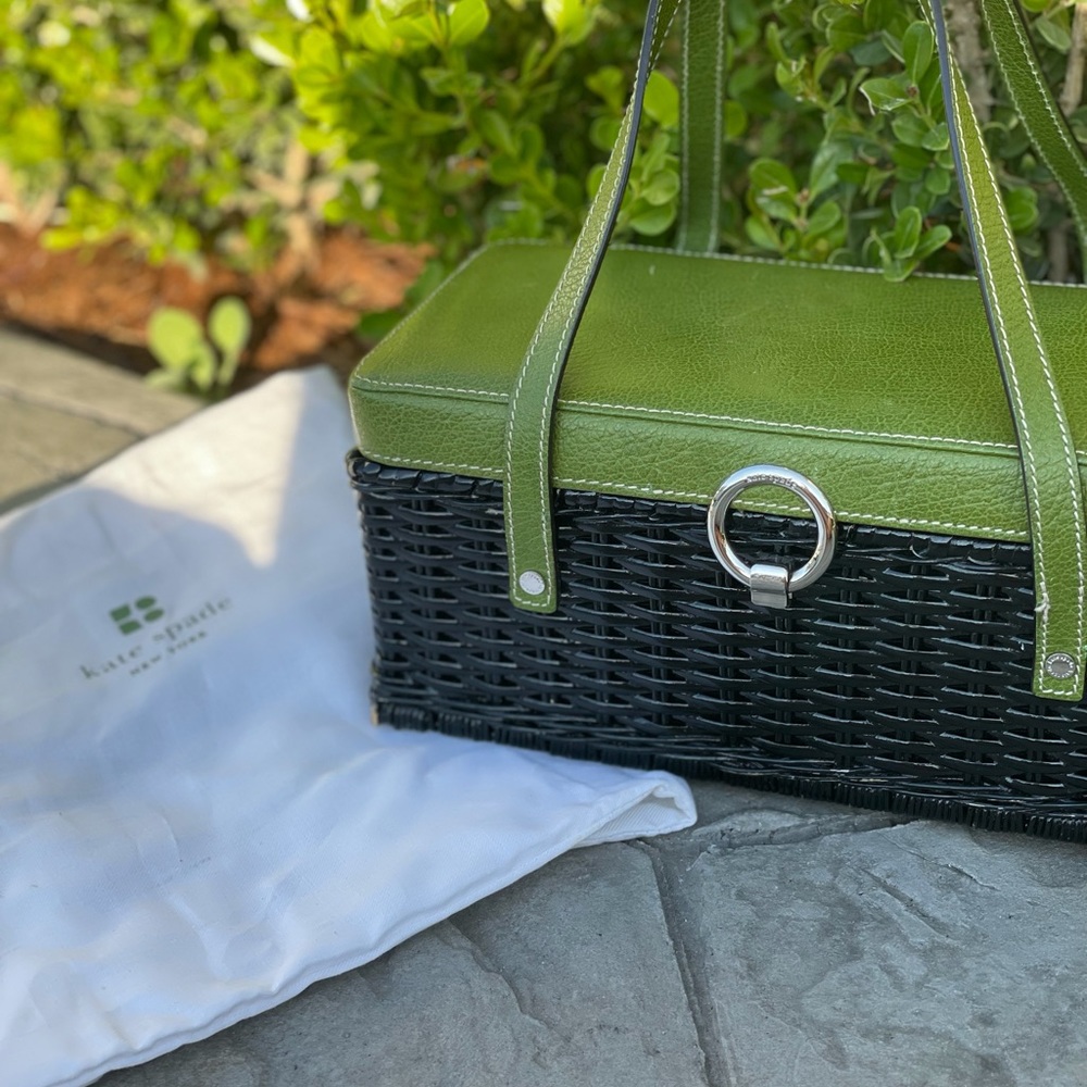 Kate Spade woven wicker handbag